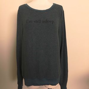 Auth Wildfox I'm Still Asleep Baggy Beach Jumper