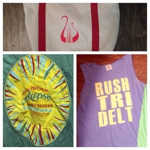 Sorority tank, tshirt, and tote bundle