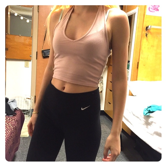 BRANDY MELVILLE light pink halter top!!