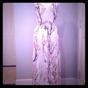 White cherry blossom gown