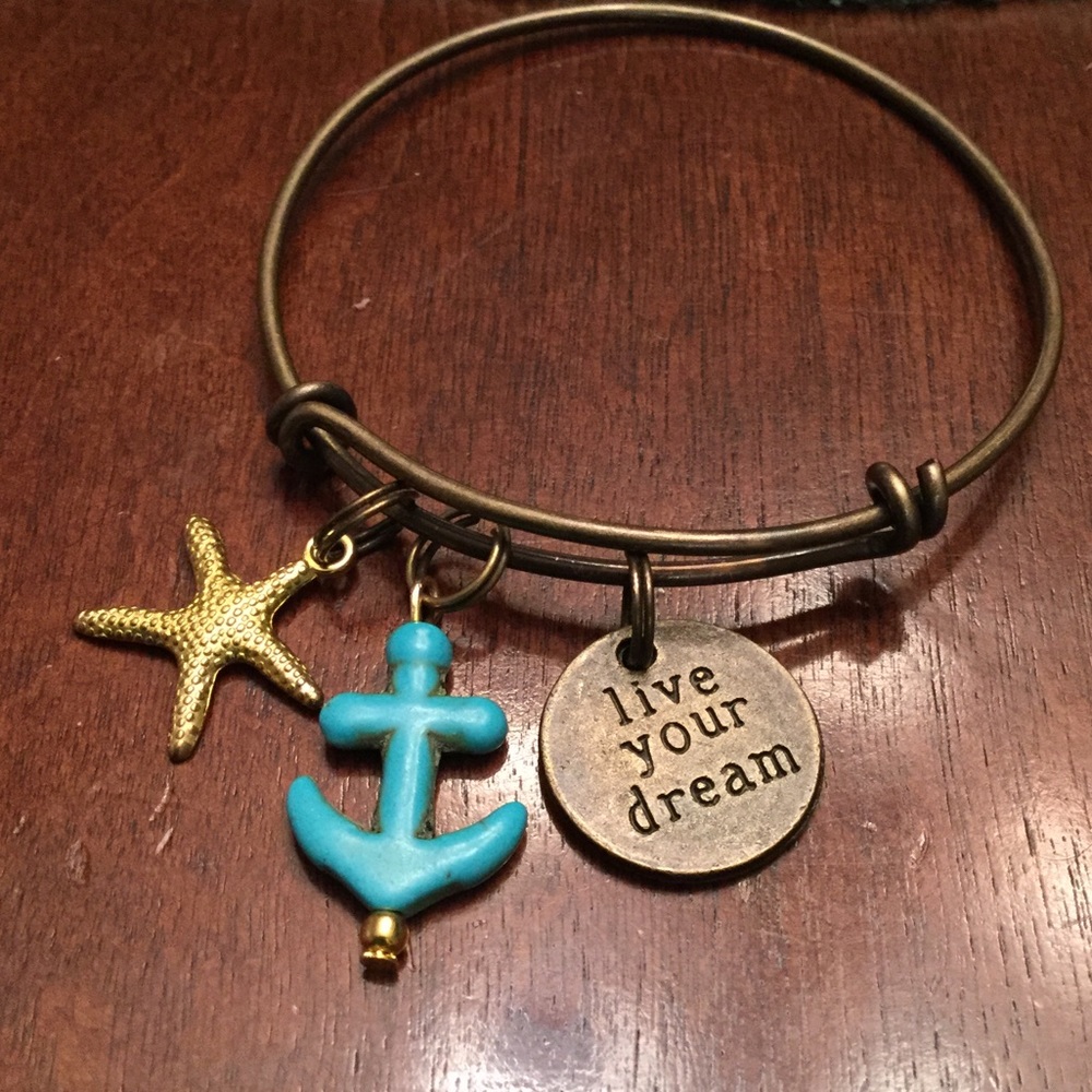 ⚓️✨Live your Dream ✨⚓️Custom Bangle - Picture 3 of 4
