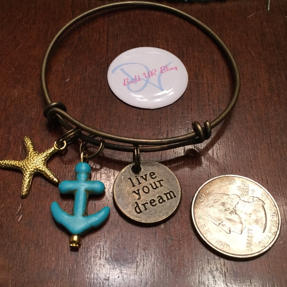 ⚓️✨Live your Dream ✨⚓️Custom Bangle - Picture 4 of 4