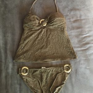 Dark Green Trina Turk Tankini
