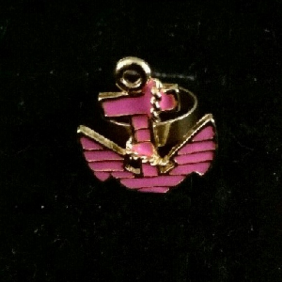 Betsey Johnson Anchor Adjustable Ring