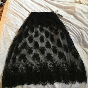 Forever 21 see through black lace skirt