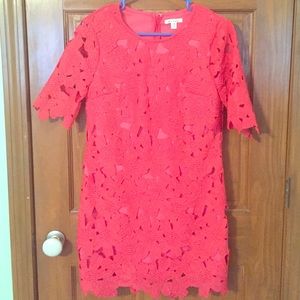 Coral Lace Dress 💕