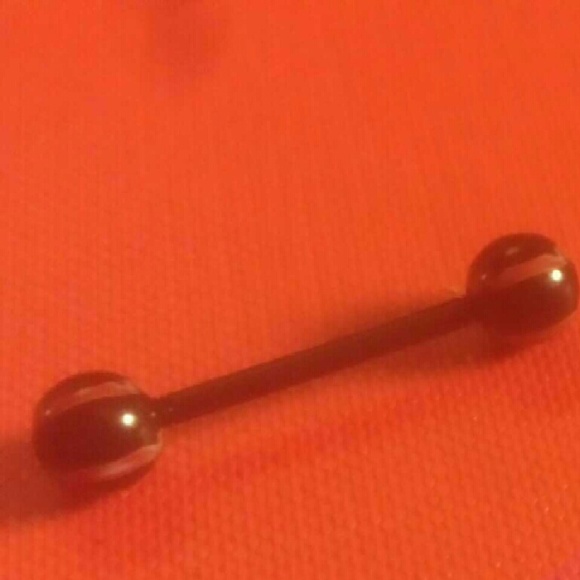 Brand New - Black and Red Tongue Ring