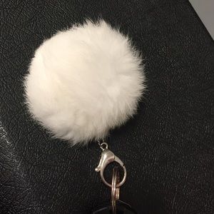 furry ball keychain