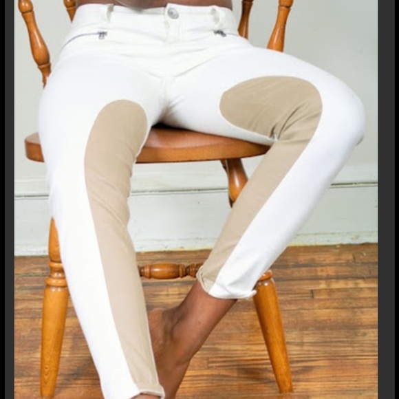 banana republic tan patch skinny legs