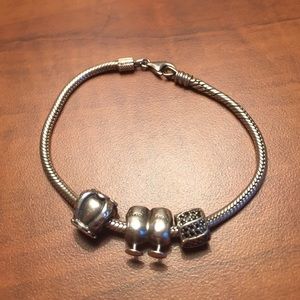 Pandora bracelet 3 charms