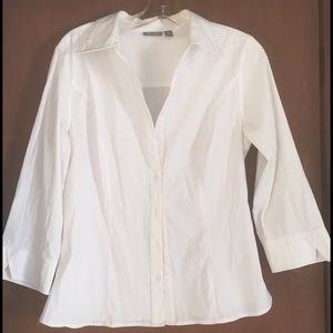 👓Stretchy White Button Up👓