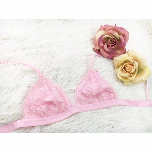 Lace Triangle Bralette - Picture 2 of 3