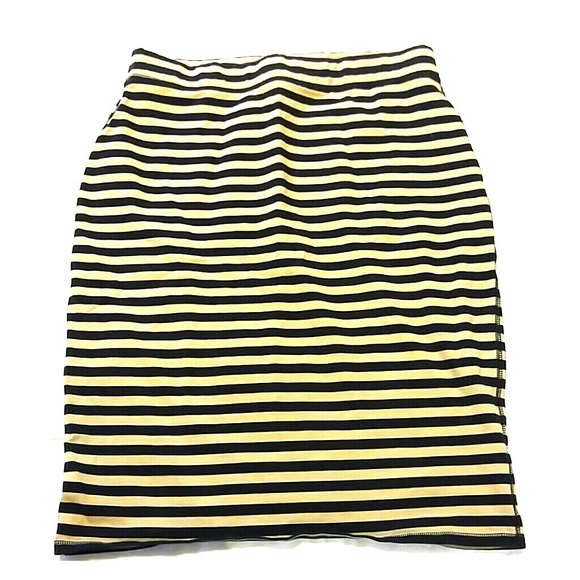 Tan and black Jersey Skirt