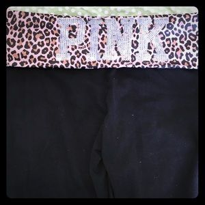Victoria Secret Leopard Sequin Yoga pants