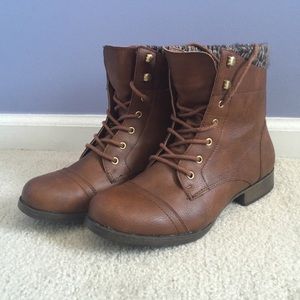 Brand New Lace Up Brown Boots