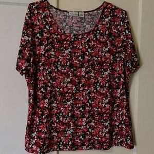 Kim Rogers ladies blouse size 2X floral print