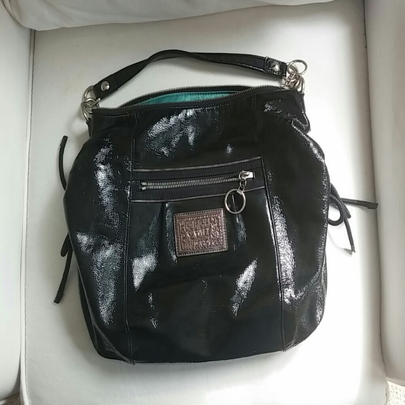 Black coach poppy purse