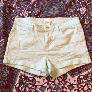 H&M Mint Twill Shorts