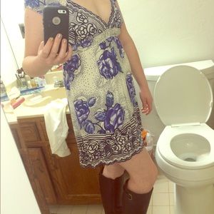 Adorable floral empire waist dress/shirt
