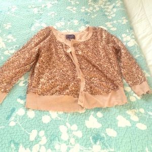 Pink sequined AEO sweater