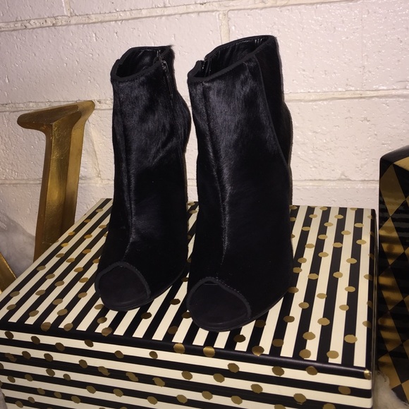 CYBER MONDAY❗️Perfection. Calf Hair Lucite Wedges. - Picture 2 of 4