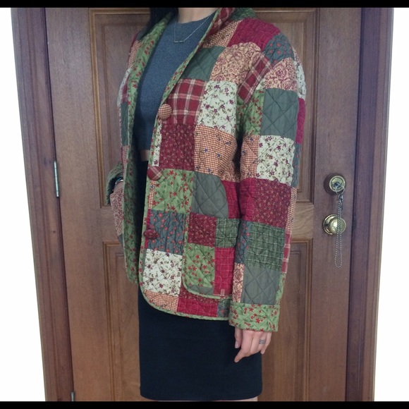 Over sized patchwork jacket