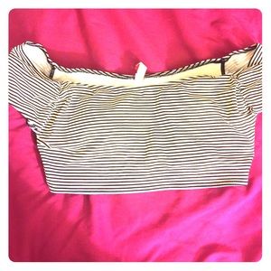 VS striped bikini crop top