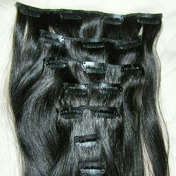 Virgin clip in hair extensions main image 2