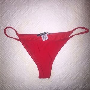 Red Cheeky bikini bottoms cheaper on ♏️ercari