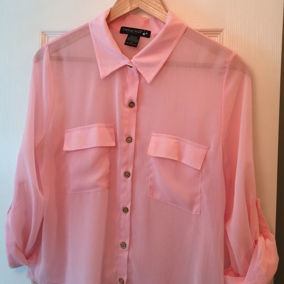Sheer convertible blouse