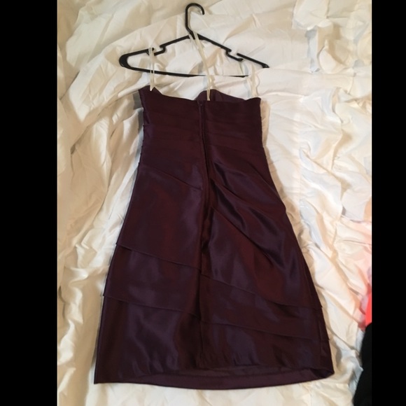 Strapless plum homecoming/bridesmaid dress - Picture 2 of 2