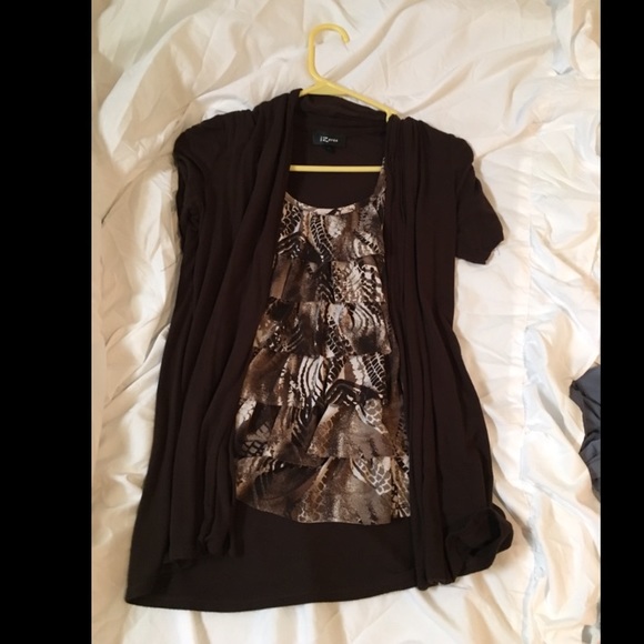 Brown and tan dress shirt - Picture 1 of 1