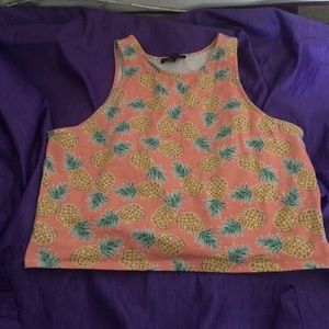 Pineapple crop top (plus size)