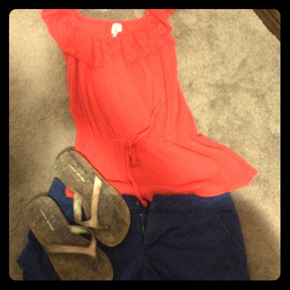 Orange rue 21 tank top