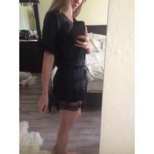 Urban Outfitters black silk dress.