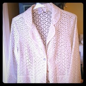 SELLING4MOM! Susan Graver Style Eyelet Blazer NWOT