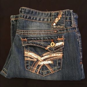 Gold Detailed Amethyst Jeans