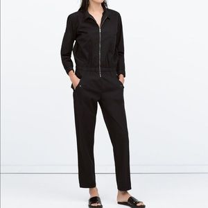 Black Poplin Zara Jumpsuit