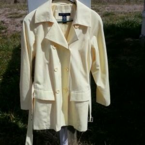 Yellow peacoat trenchcoat