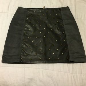 Leather Studded Skirt