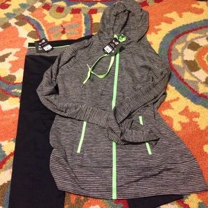 Lukka Hooded zip jacket & capris leggings