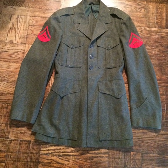 Vintage army wool coat