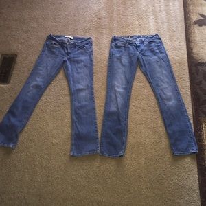 2 pairs of Hollister Jeans. Both size 9.