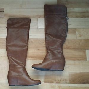 JLO High Knee Wedge Boots