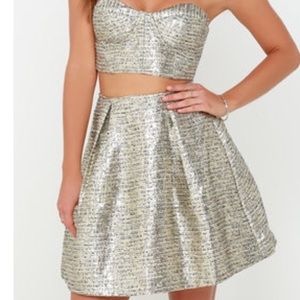 LuLu's Shimmering Gold Dress
