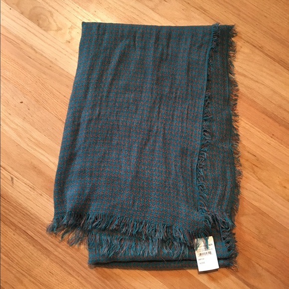 Blue Harbor and Taupe Blanket Scarf - Picture 2 of 4