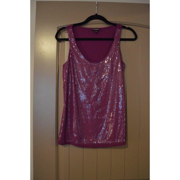 Express sequin sleeveless blouse