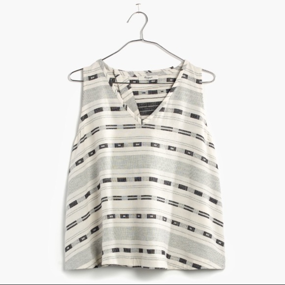 Madewell swing back top in summer jacquard
