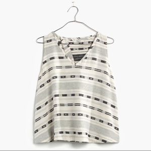 Madewell swing back top in summer jacquard