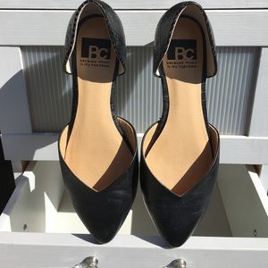 BC Flat Black Snake Shoes sz7